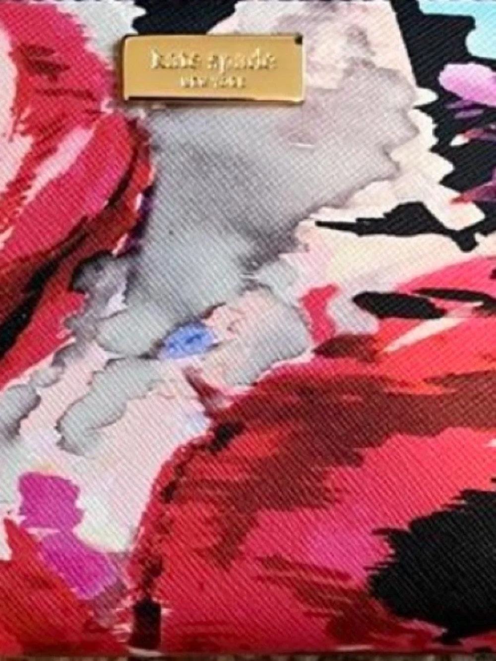 Kate Spade Laurel Way Blurry Floral Wallet EUC